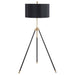 Zabka Tripod Floor Lamp Black and Gold image