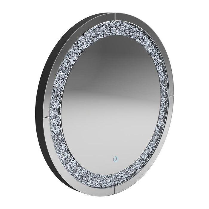 Landar Round Wall Mirror Silver