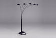 PEACOCK SHADE FLOOR LAMP BK 82 H image