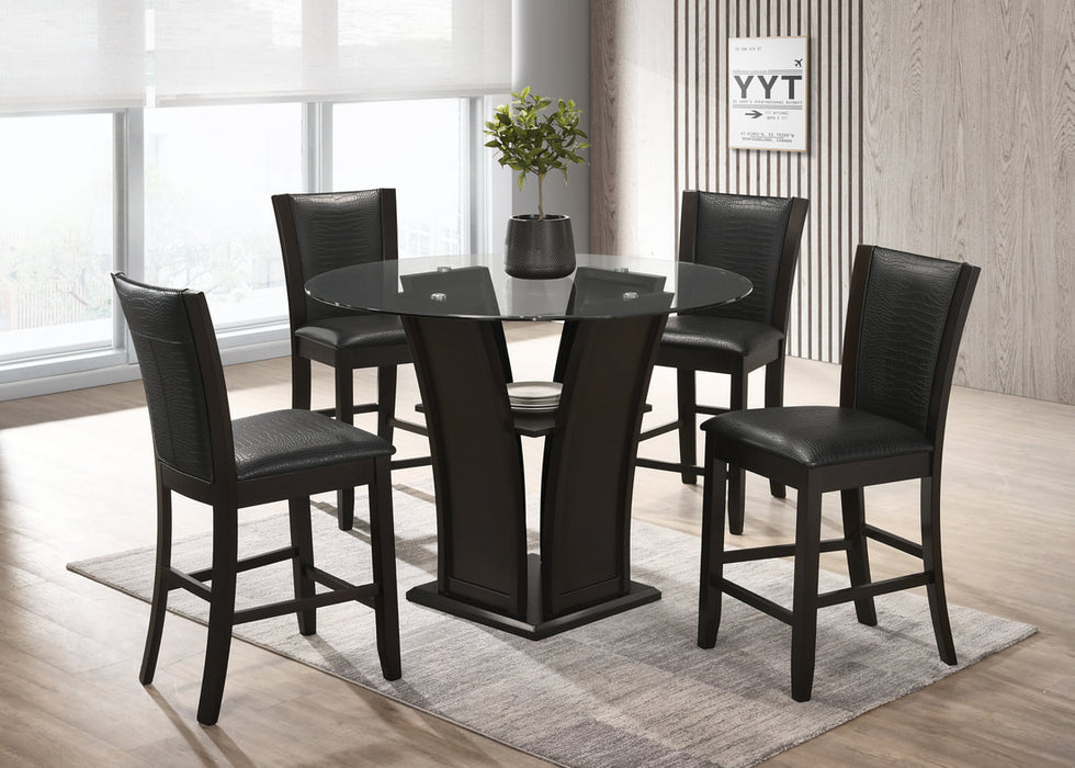 Orlando - Black Pub Table + 4 Chair Set
 SKU: Orlando Black